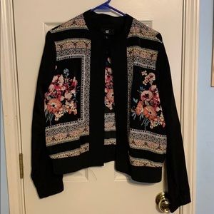 Floral/patterned black jacket